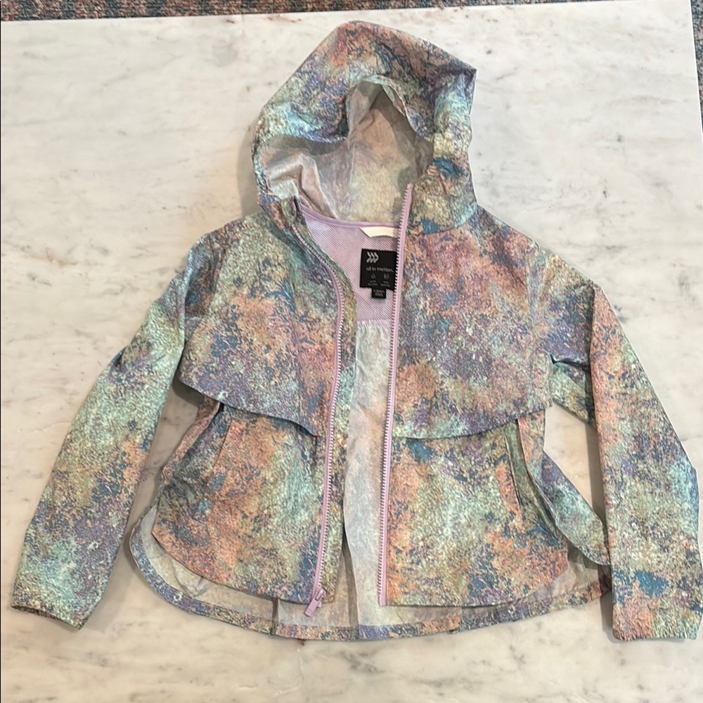 Colorful Kids Rain & Windbreaker Jacket - girls size small